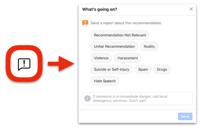 how to flag facebook reviews and recommendations