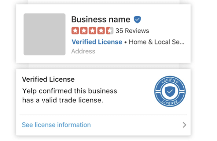 yelp verified license badge yvl builds trust